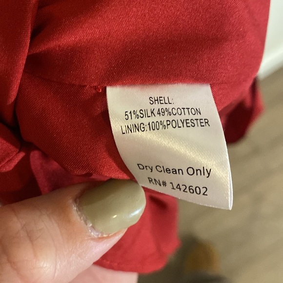 Sail to Sable - Noelle Flutter Sleeve Tiered Midi Dress - Red Tartan - Small - Picture 10 of 10